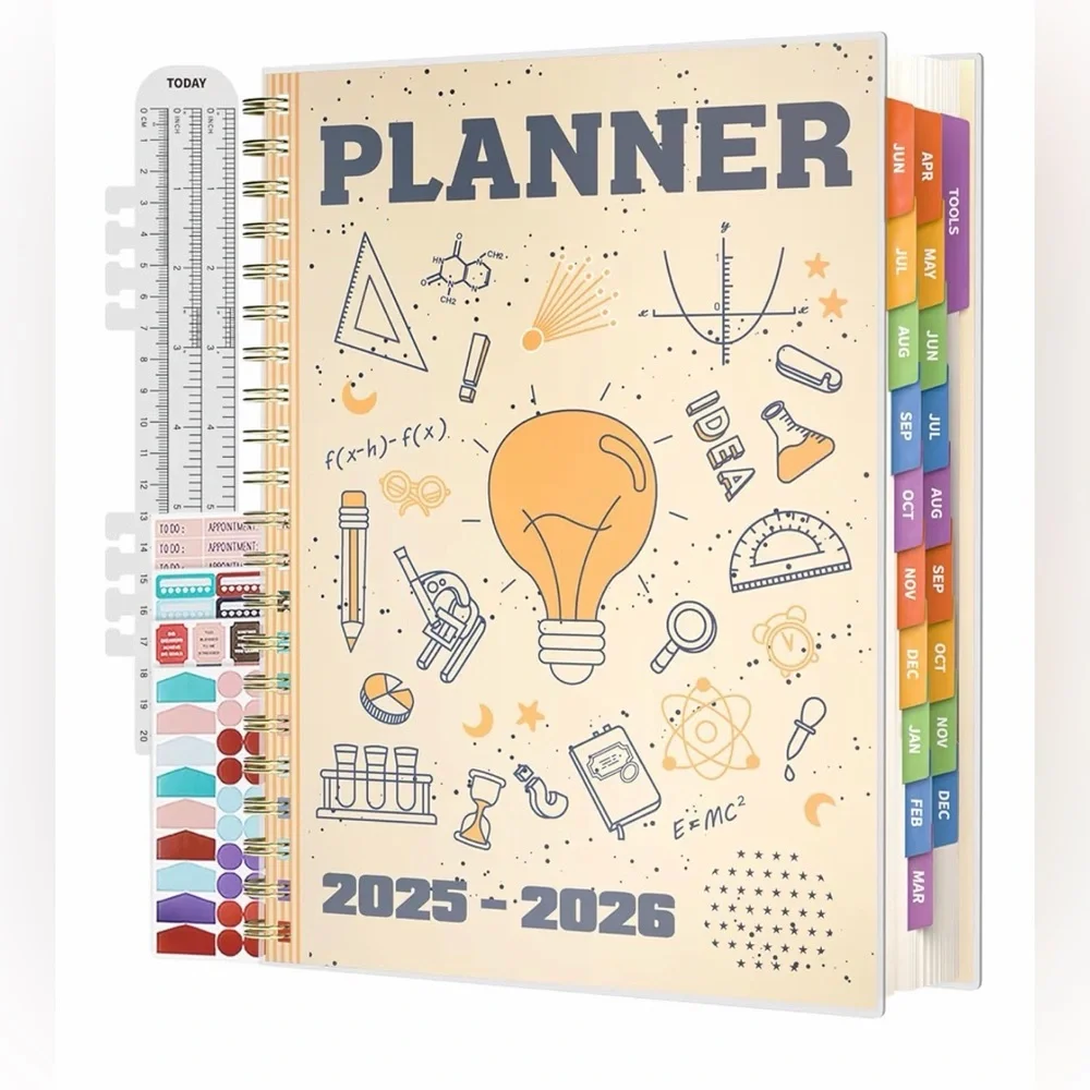 New 2025-2026 Spiral Planner with Tabs